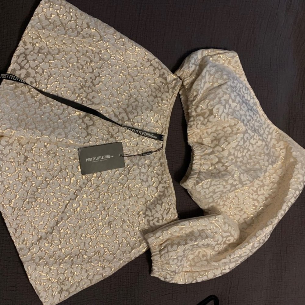 Metallic Leopard Print Two Piece